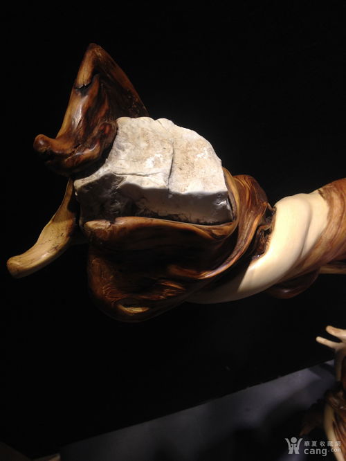 太行山崖柏摆件 双料随型抱石