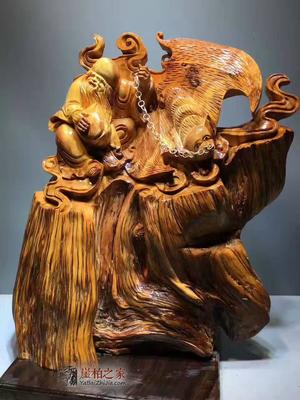 福寿双全 崖柏根雕的艺术魅力与自然之韵