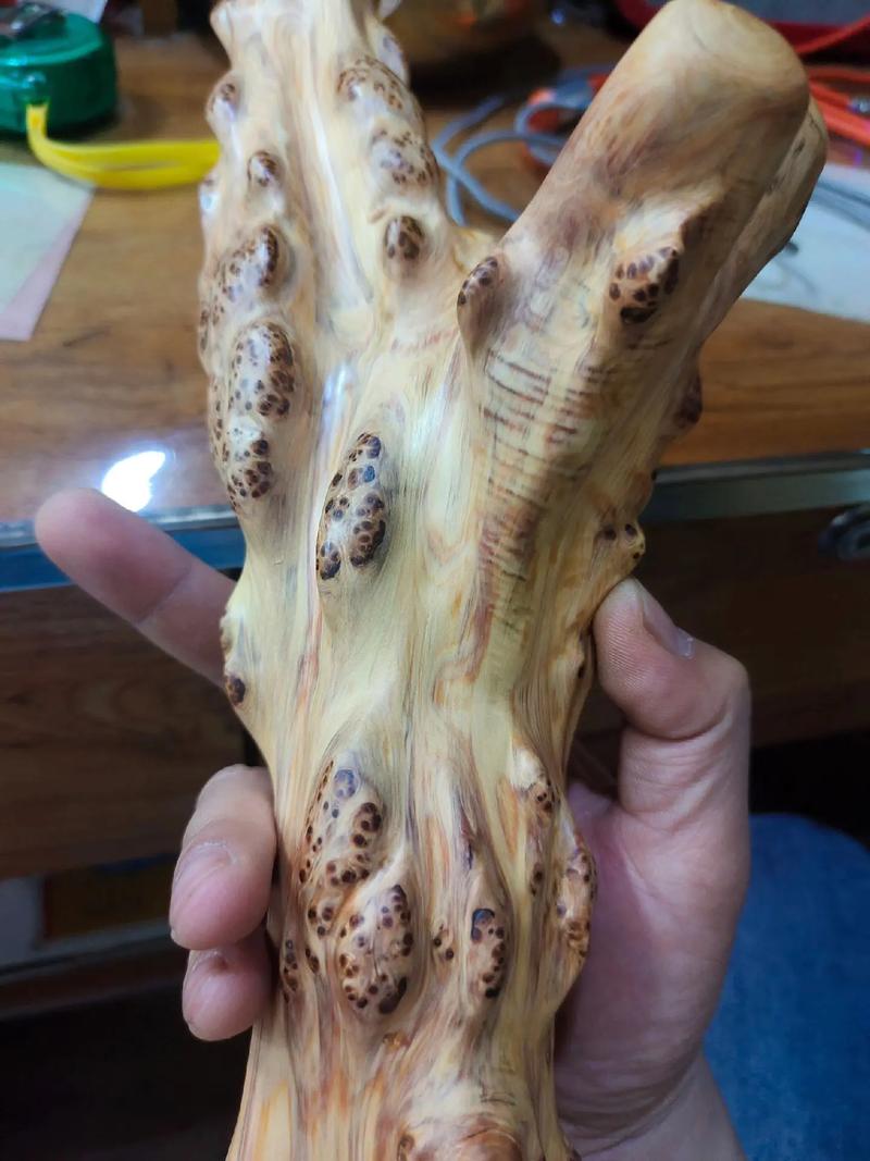 太行崖柏瘤疤摆件 纯手工风水柱，聚气纳财之雅物