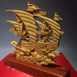 崖柏摆件“一帆风顺” 木雕里的流年密码与收藏美学